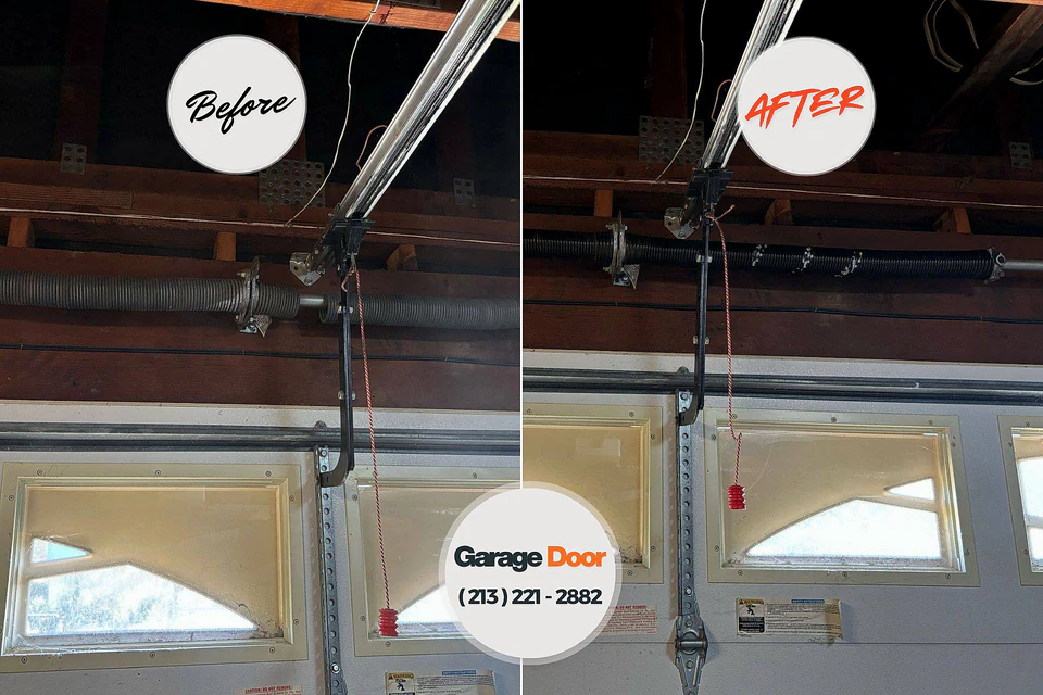 Before and after: garage door repair North Hobbs, NM